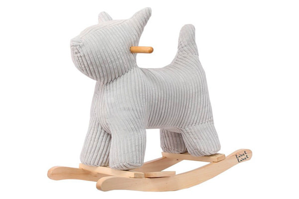 Schaukeltier Hund grau von Label Label