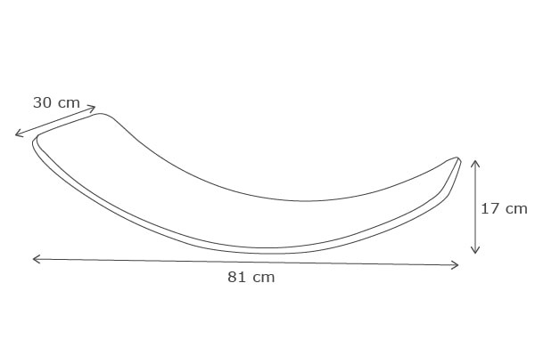 Die Abmessungen das Balance Board