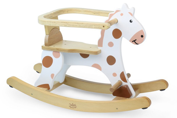 Schaukelpferd mit Sicherheitsring.