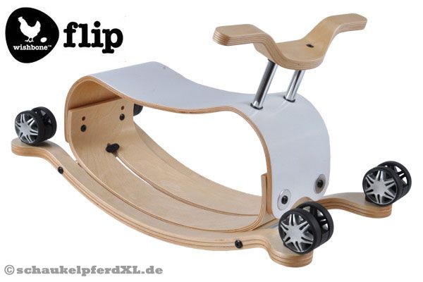 Wishbonebike Schaukelpferd Flip 2 in 1 Weiß.